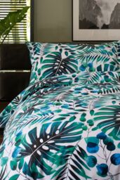 The Lyndon Company Brazil Digital Print 100% Cotton Duvet Cover Set - Deyongs 1846 in Green - Size: King - thumbnail 2