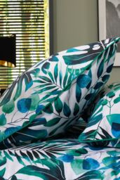 The Lyndon Company Brazil Digital Print 100% Cotton Duvet Cover Set - Deyongs 1846 in Green - Size: King - thumbnail 3