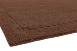 The Rug Shop UK Handmade Luxurious Modern Plain Wool Easy To Clean Area Rug in Chocolate - Size: 160 cm x 230 cm - thumbnail 4