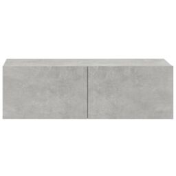 Berkfield Home Wall TV Cabinets 4 pcs Concrete Grey 100x30x30 cm - Size: 100 x 30 x 30 cm - thumbnail 5