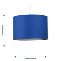 First Choice Lighting Navy Blue 25cm Ceiling Light Shade - thumbnail 4