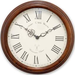 Acctim Lacock Wall Clock Westminster Chime Radio Controlled Crafted Wood in Walnut