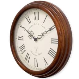 Acctim Lacock Wall Clock Westminster Chime Radio Controlled Crafted Wood in Walnut - thumbnail 2