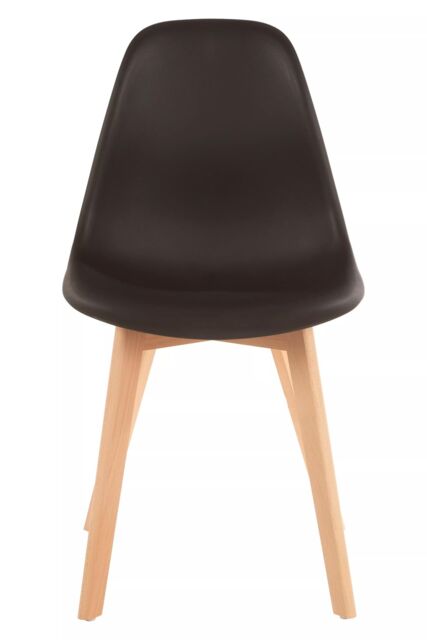 Orsina Black Chair With Beach Wood Legs, Effortless Cleaning Small Chair, Easy to Adjust Bedroom chair - image 1