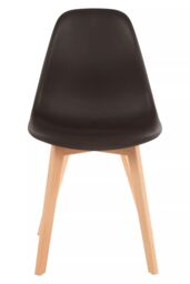 Orsina Black Chair With Beach Wood Legs, Effortless Cleaning Small Chair, Easy to Adjust Bedroom chair