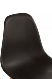 Orsina Black Chair With Beach Wood Legs, Effortless Cleaning Small Chair, Easy to Adjust Bedroom chair - thumbnail 5