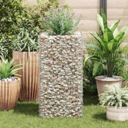 Berkfield Home Durable Gabion Raised Bed Steel 50x50x100 cm in Silver - Size: 50 x 50 x 100 cm - thumbnail 4