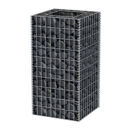 Berkfield Home Durable Gabion Raised Bed Steel 50x50x100 cm in Silver - Size: 50 x 50 x 100 cm