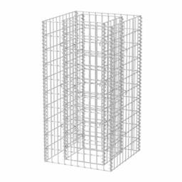 Berkfield Home Durable Gabion Raised Bed Steel 50x50x100 cm in Silver - Size: 50 x 50 x 100 cm - thumbnail 3
