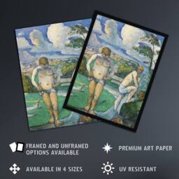 "Artery8 Bathers at Rest Oil Painting Paul Cezanne Wall Art Poster Print - Size: W18"" x H24""" - thumbnail 2