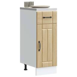 Berkfield Home Kitchen Base Cabinet Lucca Sonoma Oak Engineered Wood in Light Brown - thumbnail 1