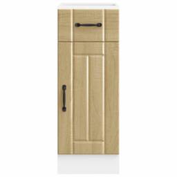 Berkfield Home Kitchen Base Cabinet Lucca Sonoma Oak Engineered Wood in Light Brown - thumbnail 4