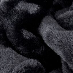 Furn Kallu Reversible Faux-Fur Throw in Black - Size: 130 cm x 180 cm - thumbnail 3