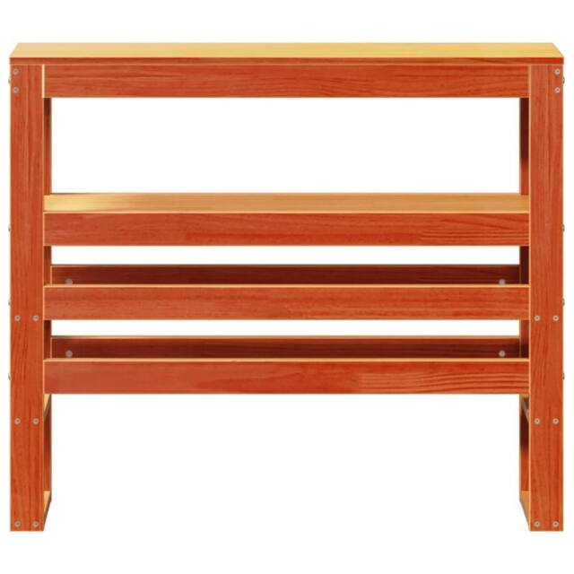 Berkfield Home Headboard with Shelves Wax Brown 100 cm Solid Wood Pine - image 1