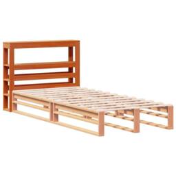 Berkfield Home Headboard with Shelves Wax Brown 100 cm Solid Wood Pine - thumbnail 4
