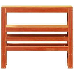 Berkfield Home Headboard with Shelves Wax Brown 100 cm Solid Wood Pine - thumbnail 1