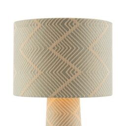 Happy Homewares Duck Egg & Cream Jacquard Zig Zag Lamp with Fabric Shade & Base in Duck Egg Blue - thumbnail 4