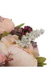 Garden Sanctuary 45cm Artificial Peony Mixed Flowers Wreath with Rattan Base - thumbnail 7