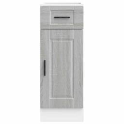 Berkfield Home Kitchen Base Cabinet¬†Porto Grey Sonoma Engineered Wood - thumbnail 4