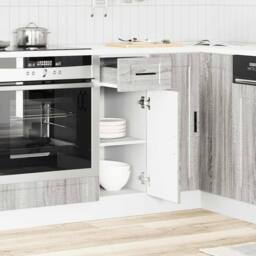 Berkfield Home Kitchen Base Cabinet¬†Porto Grey Sonoma Engineered Wood - thumbnail 1