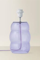 ValueLights Lolly Lilac Glass Bubble Table Lamp Base - thumbnail 2
