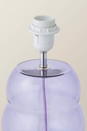 ValueLights Lolly Lilac Glass Bubble Table Lamp Base - thumbnail 3