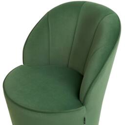 Wyld and Coco Green Velvet Round Tub Armchair with Gold Metal Base - thumbnail 6