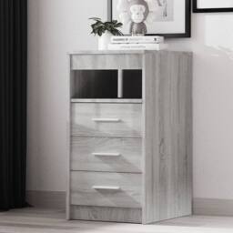 Berkfield Home Drawer Cabinet Grey Sonoma 40x50x76 cm Engineered Wood - Size: 40 x 50 x 76 cm - thumbnail 2