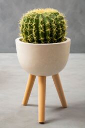 Orsina Darnell Small White Finish Rounded Planter - thumbnail 4