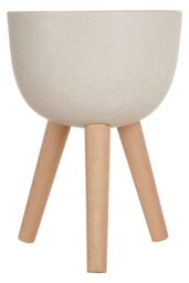 Orsina Darnell Small White Finish Rounded Planter