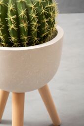 Orsina Darnell Small White Finish Rounded Planter - thumbnail 3