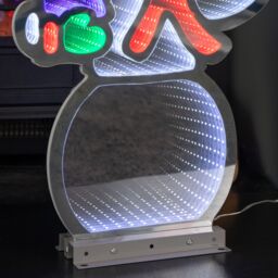 Samuel Alexander 56cm LED Infinity Standing Snowman Christmas Decoration with Metal Base - thumbnail 6
