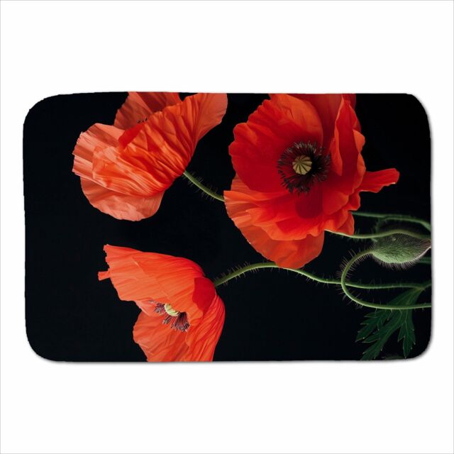 Warren Reed - Designer Poppies Sherpa Blanket - Size: Large - image 1