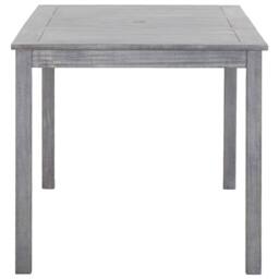 Berkfield Home Durable 5 Piece Outdoor Dining Set Grey Solid Acacia Wood - thumbnail 4