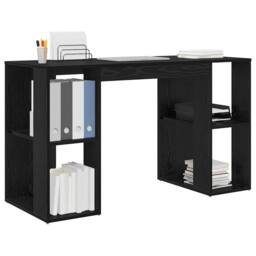 Berkfield Home Modern Black Oak Computer Desk Black Oak MDF Medium