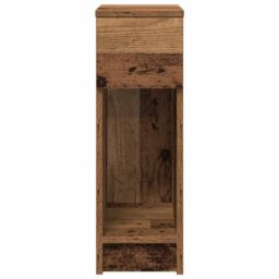 Berkfield Home Bedside Cabinet with Drawer Old Wood 20x36x60 cm in Brown - Size: 20 x 36 x 60 cm - thumbnail 4