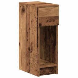 Berkfield Home Bedside Cabinet with Drawer Old Wood 20x36x60 cm in Brown - Size: 20 x 36 x 60 cm - thumbnail 2