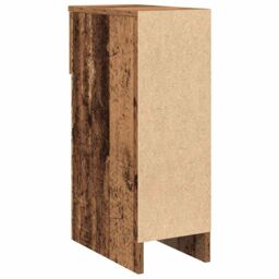 Berkfield Home Bedside Cabinet with Drawer Old Wood 20x36x60 cm in Brown - Size: 20 x 36 x 60 cm - thumbnail 7