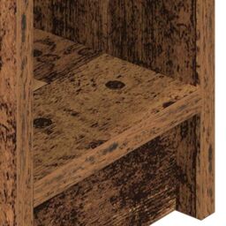 Berkfield Home Bedside Cabinet with Drawer Old Wood 20x36x60 cm in Brown - Size: 20 x 36 x 60 cm - thumbnail 9