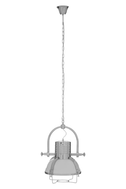 Orsina Industrial Chrome Pendant Light, Impact Design with Industrial Appeal, Ceiling Light with Chrome Finish Shade in Silver - image 1