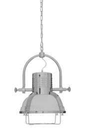Orsina Industrial Chrome Pendant Light, Impact Design with Industrial Appeal, Ceiling Light with Chrome Finish Shade in Silver - thumbnail 3