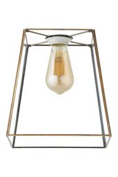 ValueLights Susie Glass Pendant Lantern Case Easy Fit Lamp Shade in Gold - thumbnail 6