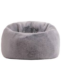icon Kids Kingston Faux Fur Classic Bean Bag in Light Grey - Size: Medium - thumbnail 3