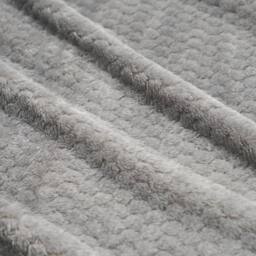 OHS Luxury Large Waffle Honeycomb Mink Warm Throw in Mid Grey - Size: 125 cm x 150 cm - thumbnail 5