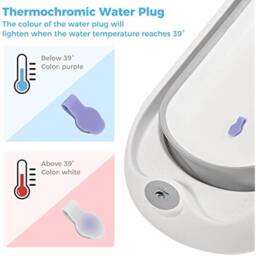 Fimous Foldable Baby Bath Tub Non-Slip Kids Bathing Shower for Toddler Child in White - thumbnail 3
