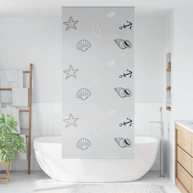 Berkfield Home Shower Roller Blind 110x240 cm Fabric Width 106 cm in Grey - image 1