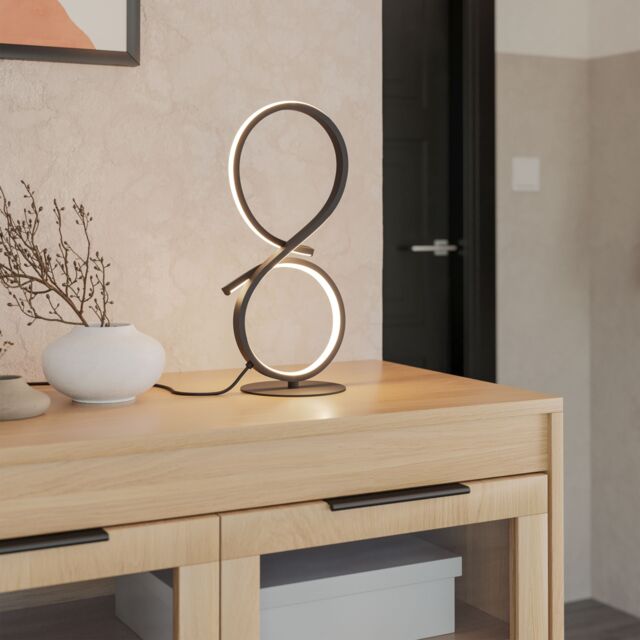 Eglo Serpins Black Aluminium & Steel Modern Table Lamp - image 1