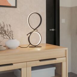 Eglo Serpins Black Aluminium & Steel Modern Table Lamp - thumbnail 1