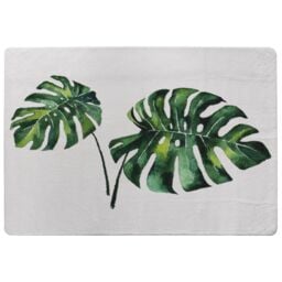 Benjamin Tate Design Twin Tropical Leaves Rug in Natural - Size: Large - thumbnail 1