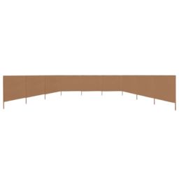Berkfield Home 9-panel Wind Screen Fabric 1200x120 cm Taupe in Beige - thumbnail 3